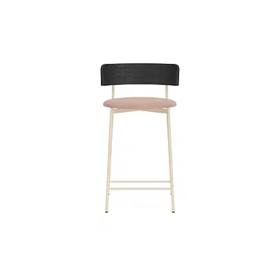 Friday counter stool - sand frame - black back
